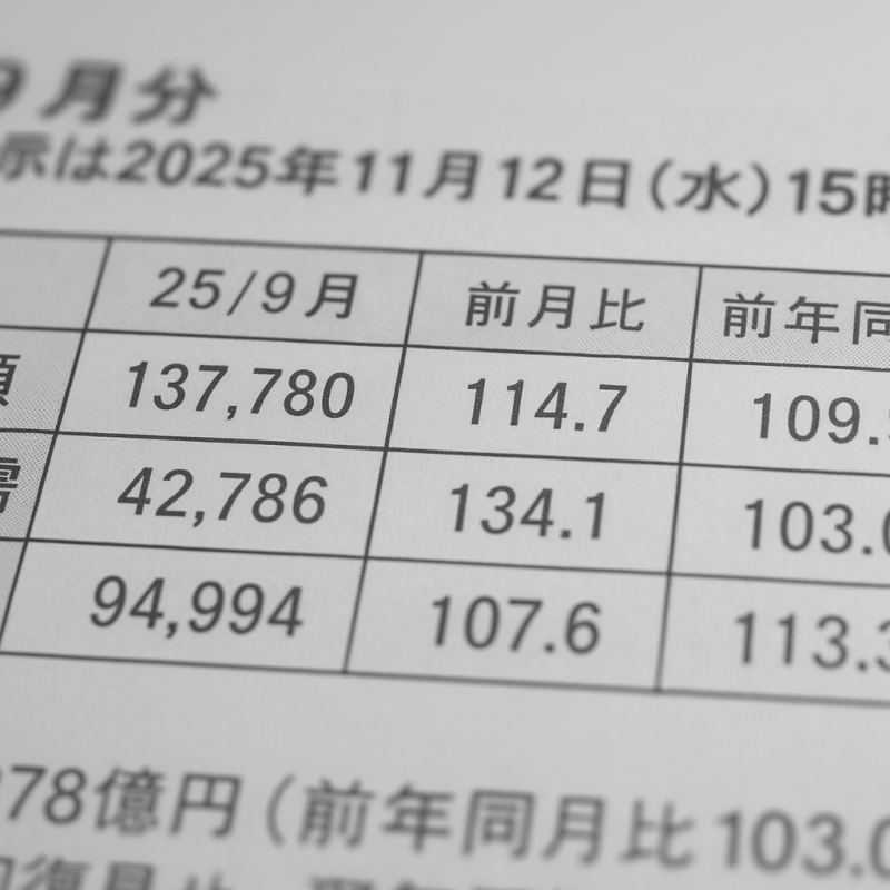 2025年9月分の工作機械受注速報